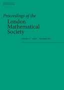Cover image of current issue from Proceedings of the London Mathematical Society