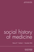 Cover image of current issue from Social History of Medicine